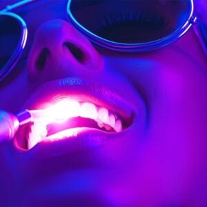 An adult getting a dentist treatment